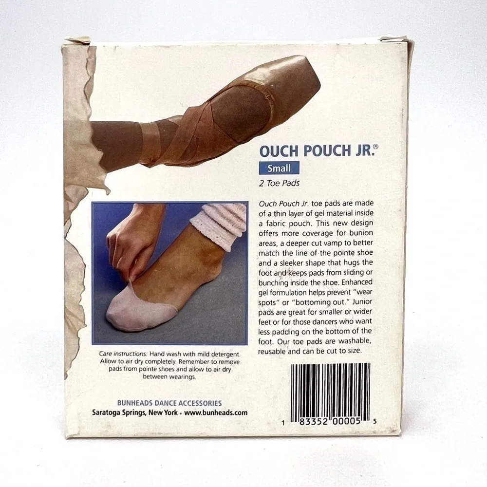 Bunheads Ouch Pouch Jr. (Small) + Rehearsal Ribbons/Elastic Ballet Pointe New